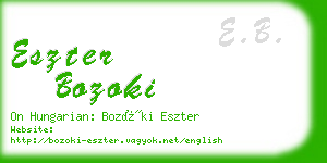 eszter bozoki business card